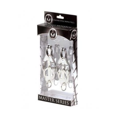 Ringed Monarch Clover stílusú króm mellbimbócsipesz