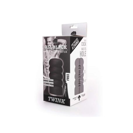 All Black - Real Skin Touch Masturbator - Twink