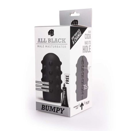 All Black - Real Skin Touch Masturbator - Bumpy