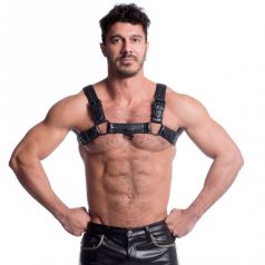665 Vegán Bulldog Hám Teljes fekete L-XL