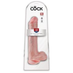 King Cock 13 dildo here golyókkal 33 cm - könnyű