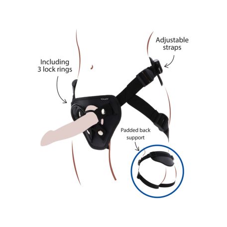 ToyJoy Get Real Strap-On Full Cover Farokhám Fekete
