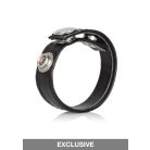 CalExotics Leather 3-Snap Ring Bőr farokgyűrű Fekete