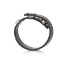 CalExotics Leather 3-Snap Ring Bőr farokgyűrű Fekete