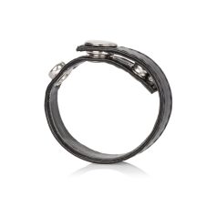CalExotics Leather 3-Snap Ring Bőr farokgyűrű Fekete
