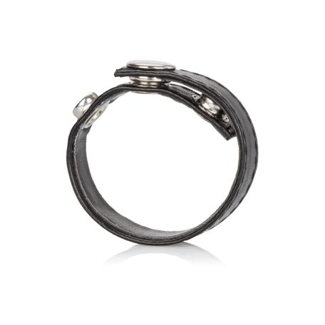 CalExotics Leather 3-Snap Ring Bőr farokgyűrű Fekete