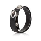 CalExotics Leather 3-Snap Ring Bőr farokgyűrű Fekete