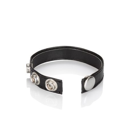 CalExotics Leather 3-Snap Ring Bőr farokgyűrű Fekete