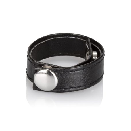 CalExotics Leather 3-Snap Ring Bőr farokgyűrű Fekete
