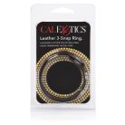 CalExotics Leather 3-Snap Ring Bőr farokgyűrű Fekete