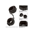 CalExotics Boundless Wrist Cuffs Bőr Csukló bilincs Fekete
