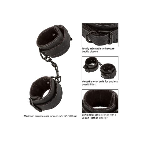 CalExotics Boundless Wrist Cuffs Bőr Csukló bilincs Fekete