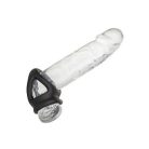 CalExotics Alpha Liquid Silicone Dual Cage & Ring BLACK farokgyűrű