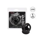 CalExotics Alpha Liquid Silicone Dual Cage & Ring BLACK farokgyűrű
