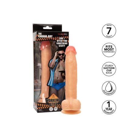 CalExotics Working Stiff The Cabana Boy Dildo 24cm testszínű