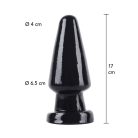 Hidden Desire Extreme Buttplug kúpos fejű Nagy, 17cm Fekete