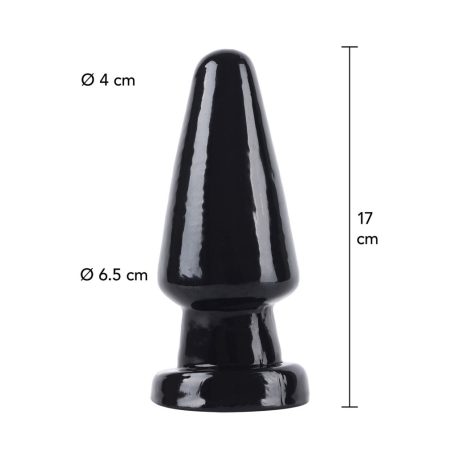 Hidden Desire Extreme Buttplug kúpos fejű Nagy, 17cm Fekete