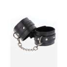 Taboom Bondage Essentials Wrist Cuffs Vegan Bőr csukló bilincs Fekete