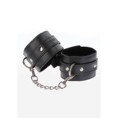   Taboom Bondage Essentials Wrist Cuffs Vegan Bőr csukló bilincs Fekete