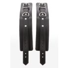 Taboom Bondage Essentials Wrist Cuffs Vegan Bőr csukló bilincs Fekete