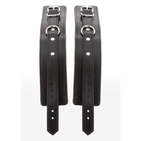 Taboom Bondage Essentials Wrist Cuffs Vegan Bőr csukló bilincs Fekete