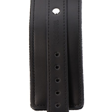 Taboom Bondage Essentials Wrist Cuffs Vegan Bőr csukló bilincs Fekete
