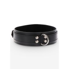Taboom Bondage Essentials Heavy D-gyűrűs nyakörv Fekete
