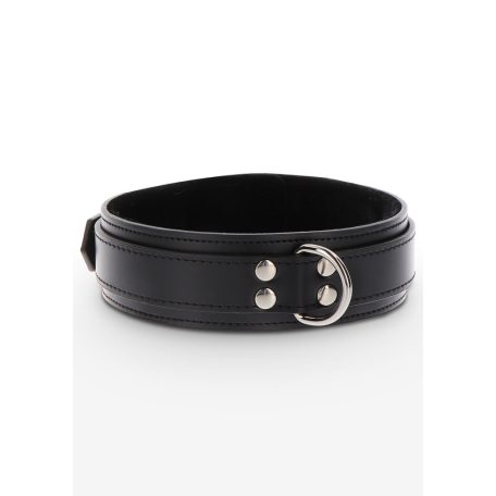 Taboom Bondage Essentials Heavy D-gyűrűs nyakörv Fekete