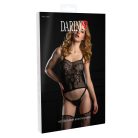 Net Suspender Bodystocking Fekete
