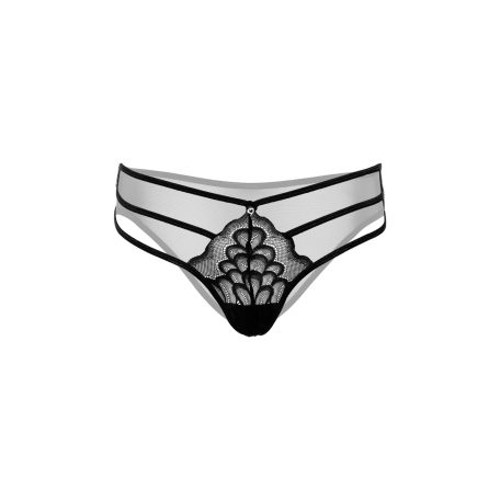 Lace string with straps Black M/L