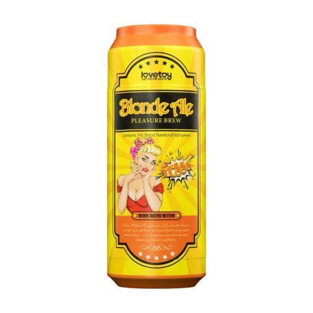 LoveToy - Pleasure Brew Blonde Ale Vagina Masturbator - Nude & Yellow