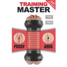 LoveToy - Training Master Double Side Stroker - Pussy + Anus - Nude