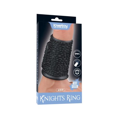 LoveToy - Drip Knights Ring - Vibrating Penis Sleeve  (Ø 3.7 cm) - Black