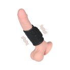 LoveToy - Drip Knights Ring - Vibrating Penis Sleeve  (Ø 3.7 cm) - Black