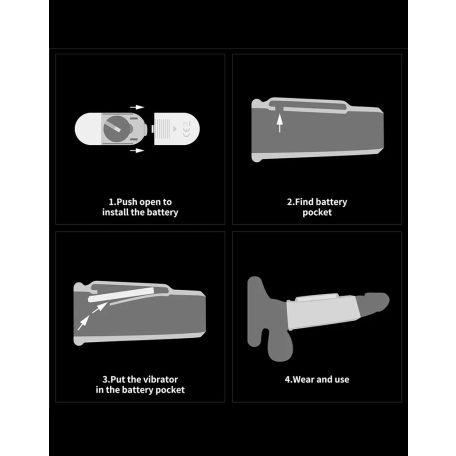 LoveToy - Drip Knights Ring - Vibrating Penis Sleeve  (Ø 3.7 cm) - Black