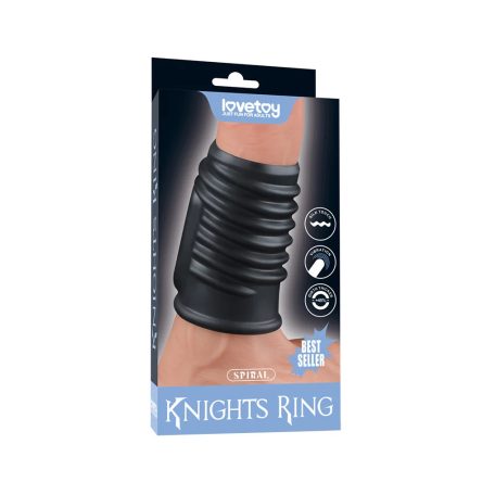 LoveToy - Spiral Knights Ring - Vibrating Penis Sleeve  (Ø 3.6 cm) - Black