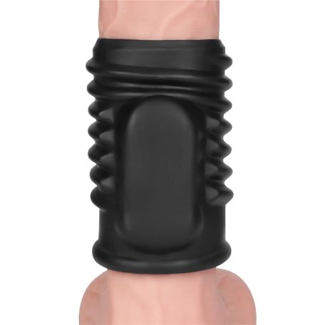 LoveToy - Spiral Knights Ring - Vibrating Penis Sleeve  (Ø 3.6 cm) - Black