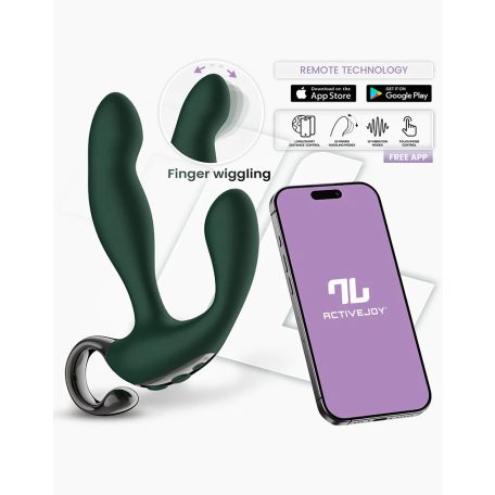IY - Greeny - Prostate Massager with Finger Wiggling, App Controlled - Green