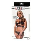 Amorable by Rimba - Bra with matching slip and choker - Black