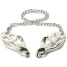 Mellbimbó csipesz lánccal Ezüst