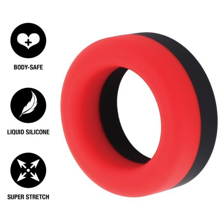 Prolong Power Black-Red Cock Ring 30mm