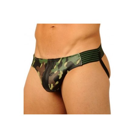 Fist Leather Camo Army Jockstrap (Size: M)