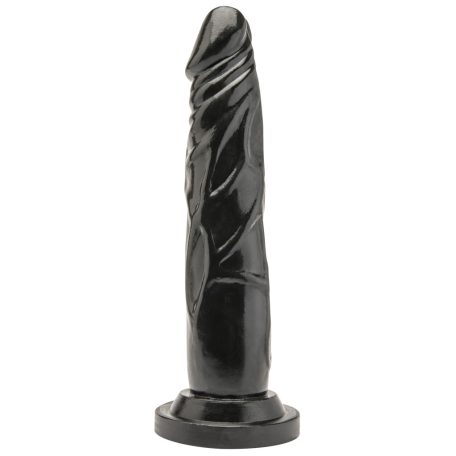 7 hüvelykes fekete dildó - Get Real Black Dildo 18 x 3.8cm