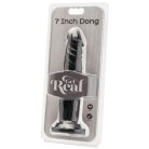 7 hüvelykes fekete dildó - Get Real Black Dildo 18 x 3.8cm
